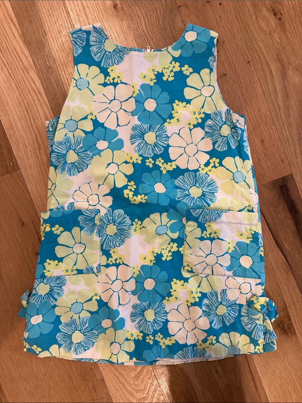 Lilly Pulitzer Kids Floral Shift Dress in Teal, Yellow, White